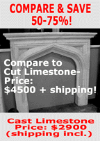 Cast Limestone Mantel